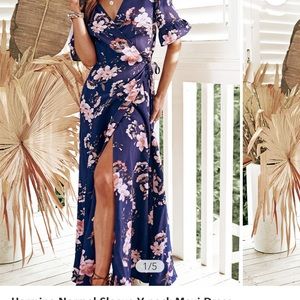 CUPSHE Hermine Normal Sleeve V-neck Maxi Dress